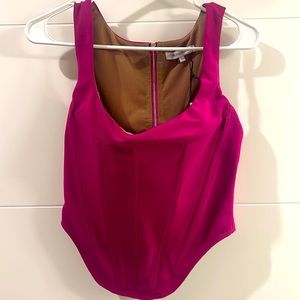 Olivaceous Dark Magenta Thick Strapped Tank